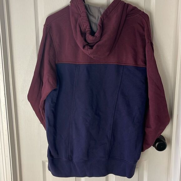 True Religion burgundy and navy zip front hoodie - Picture 4 of 7